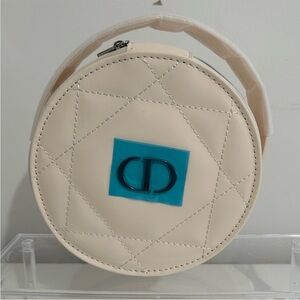 Dior Cream Round Cosmetic Bag
